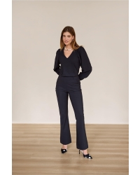 Studio Anneloes Flair bonded trousers 9000 Black 