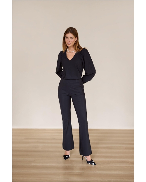 Studio Anneloes Flair bonded trousers 9000 Black 