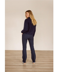 Studio Anneloes Flair bonded trousers 6900 Dark Blue