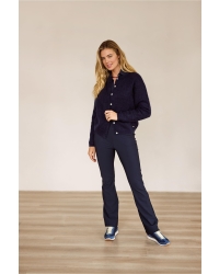 Studio Anneloes Flair bonded trousers 6900 Dark Blue