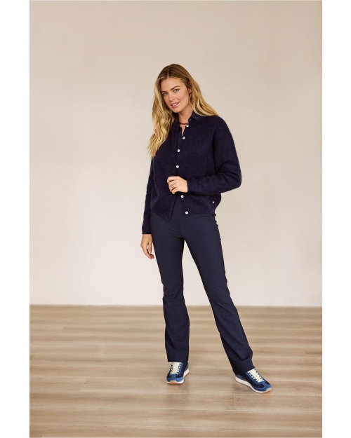 Studio Anneloes Flair bonded trousers 6900 Dark Blue