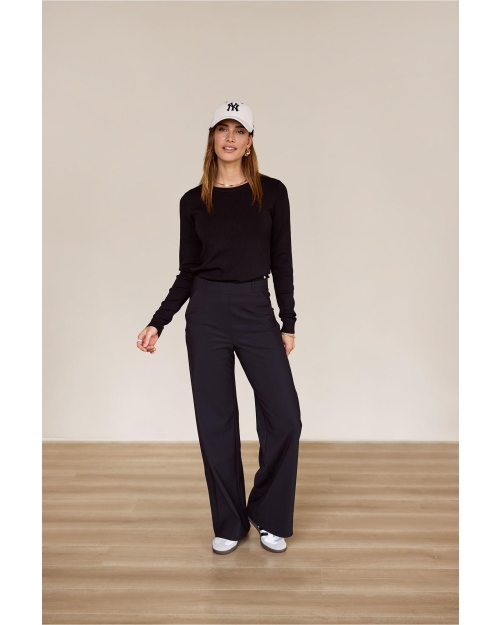 Studio Anneloes Lexie bonded trousers 9000 Zwart 