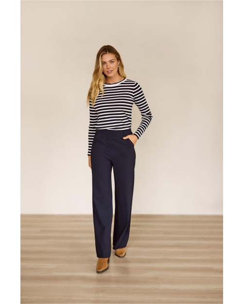 Studio Anneloes Lexie bonded trousers 6900 Dark Blue