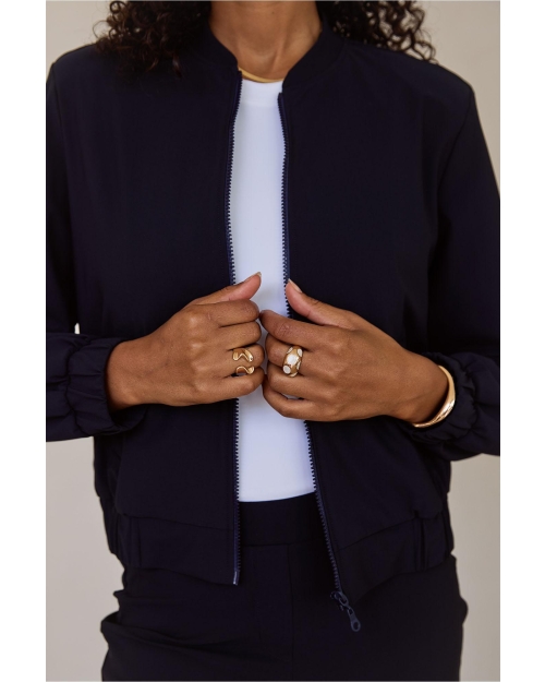 Studio Anneloes Benja bomber jacket 6900 Dark Blue