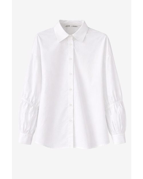 Jane Lushka Adelina cotton oversized blouse White