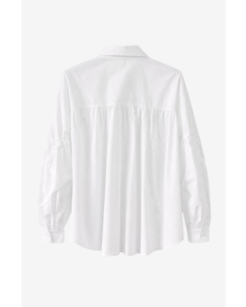 Jane Lushka Adelina cotton oversized blouse White