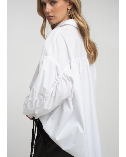 Jane Lushka Adelina cotton oversized blouse White
