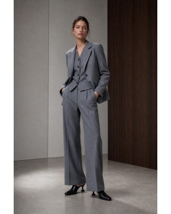 Jane Lushka Raven viscose blend pants Grey
