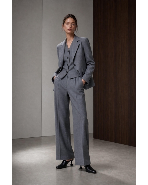 Jane Lushka Raven viscose blend pants Grey