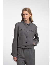 Jane Lushka Ophelia viscose blend short jacket Grey