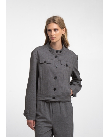 Jane Lushka Ophelia viscose blend short jacket Grey