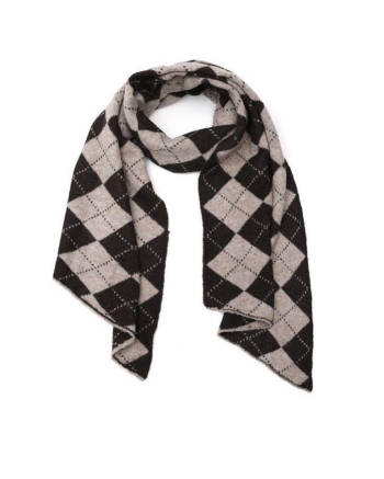 Ornella Shawl ruit driehoek zwart