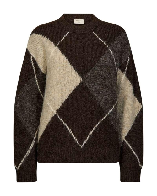 Freequent 211714 FQGRSLULU-PULLOVER Oyster Grey Mel w. Iris Mel
