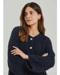 Freequent 211646 FQGRSLULU-CARDIGAN Nightshade Melange