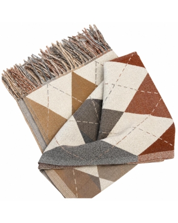 Ornella Shawl ruit rechthoek beige