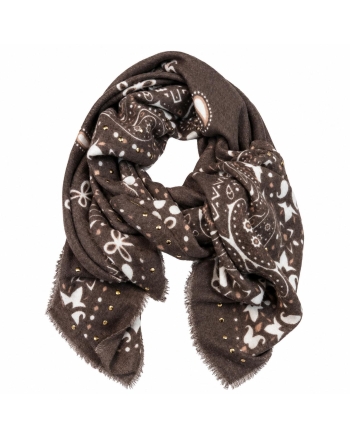 Ornella Shawl met studje Bruin