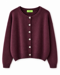 Beauregard Petite chic vest Aubergine