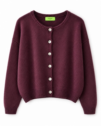 Beauregard Petite chic vest Aubergine