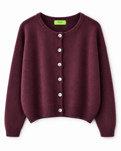 Beauregard Petite chic vest Aubergine