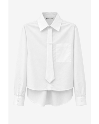 Jane Lushka Maia tie-neck cotton blouse White