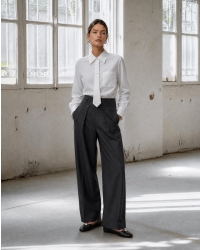 Jane Lushka Maia tie-neck cotton blouse White