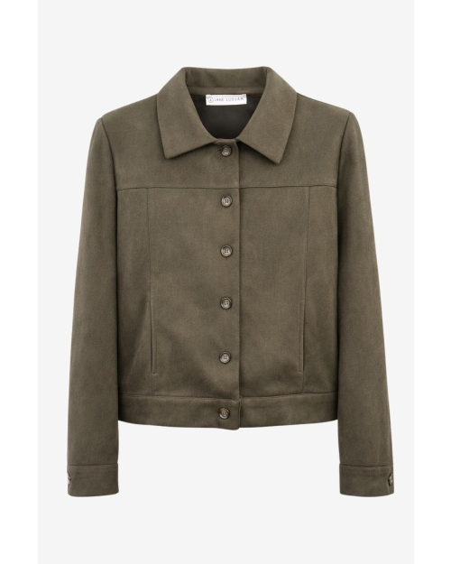Jane Lushka Timmy skuba velvet jacket Army
