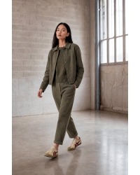 Jane Lushka Timmy skuba velvet jacket Army
