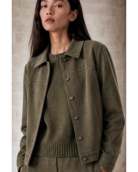 Jane Lushka Timmy skuba velvet jacket Army
