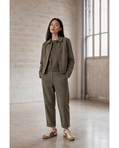 Jane Lushka Timmy skuba velvet jacket Army