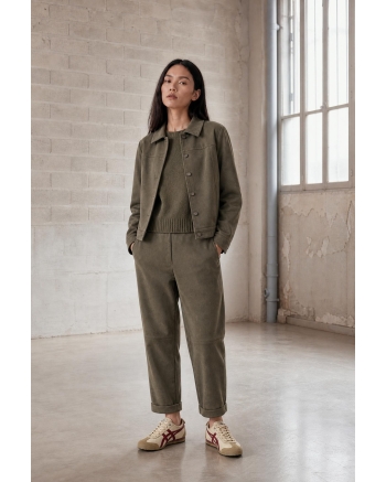 Jane Lushka Danny skuba velvet pants Army