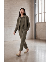 Jane Lushka Danny skuba velvet pants Army