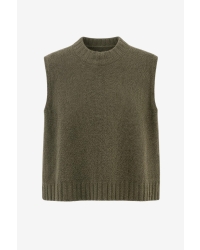 Jane Lushka Abigail alpaca vest Green