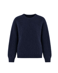 Boohtiek Trui SS Fluffy Navy