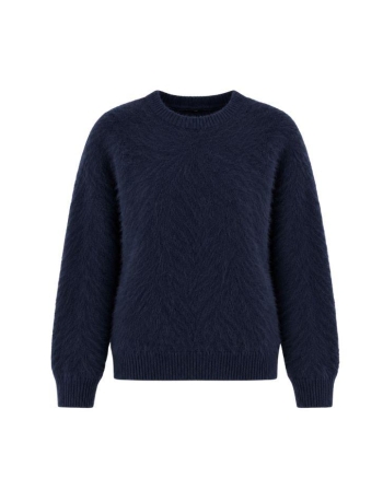 Boohtiek Trui SS Fluffy Navy