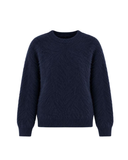 Boohtiek Trui SS Fluffy Navy