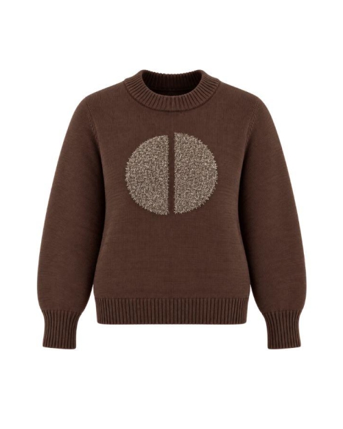 Boohtiek Trui Circle Chocolate