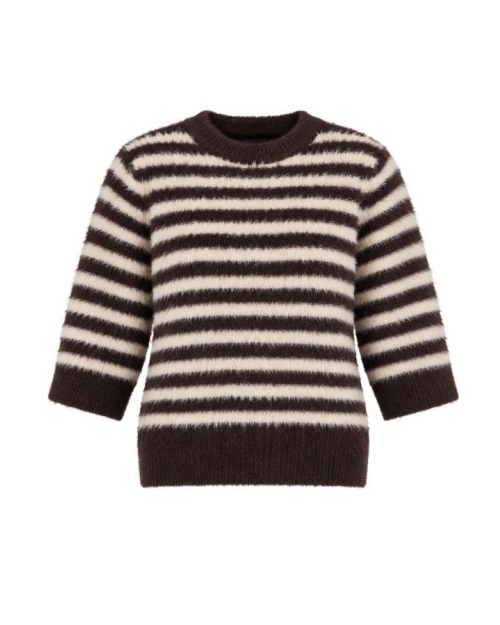 Boohtiek Trui stripe Brown