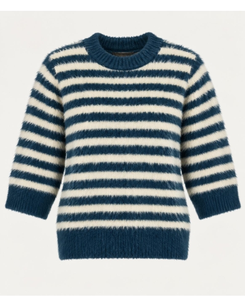 Boohtiek Trui stripe Denim