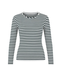 The Shirt Project Striped Long Sleeve Top 11034 ecru / 11042 bright blue TSPR178