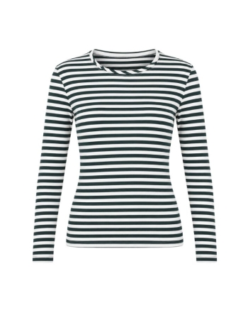 The Shirt Project Striped Long Sleeve Top 11034 ecru / 11042 bright blue TSPR178