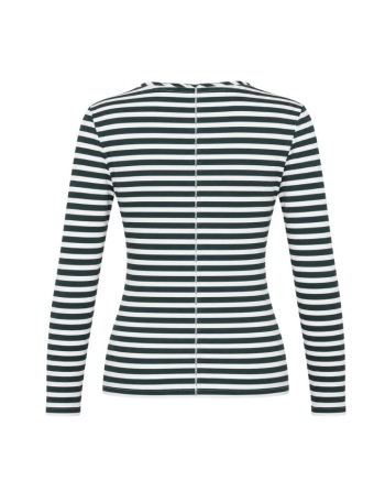 The Shirt Project Striped Long Sleeve Top 11034 ecru / 11042 bright blue TSPR178