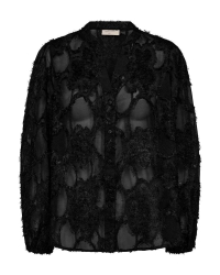 Freequent BLOUSE Black w. Gold