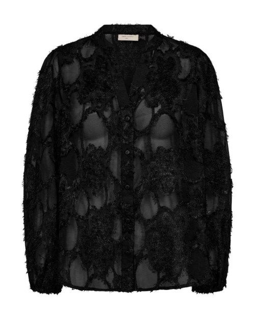 Freequent BLOUSE Black w. Gold