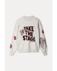 POM Amsterdam SWEATER - Sascha Take The Stage 800 Grey