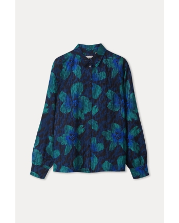 POM Amsterdam BLOUSE - Mila Bloom Teal Green 700 Green