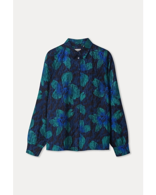 POM Amsterdam BLOUSE - Mila Bloom Teal Green 700 Green