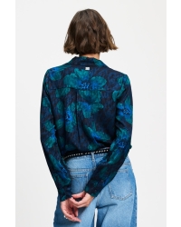 POM Amsterdam BLOUSE - Mila Bloom Teal Green 700 Green